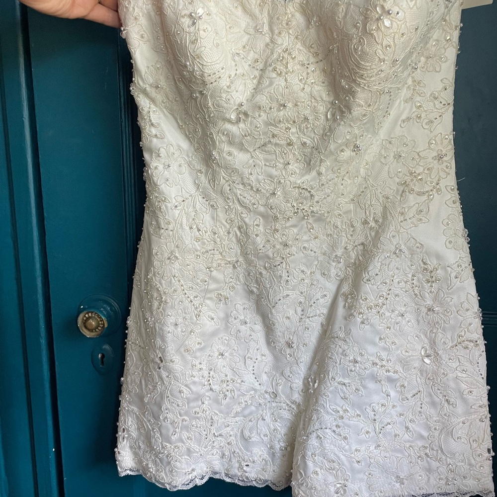 Priscilla of Boston Beaded Lace Bridal Romper